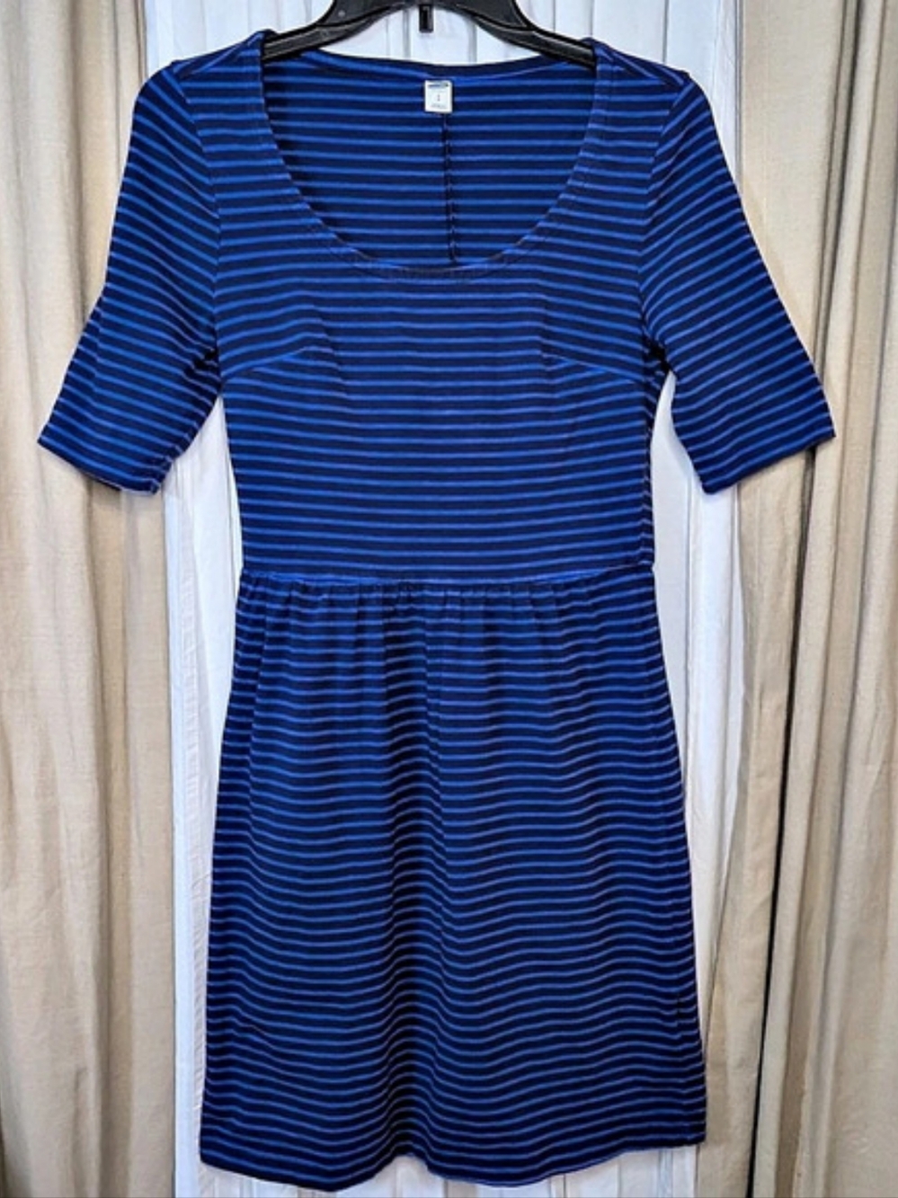 Old Navy Striped Mini Dress in Blue & Black Size Small
